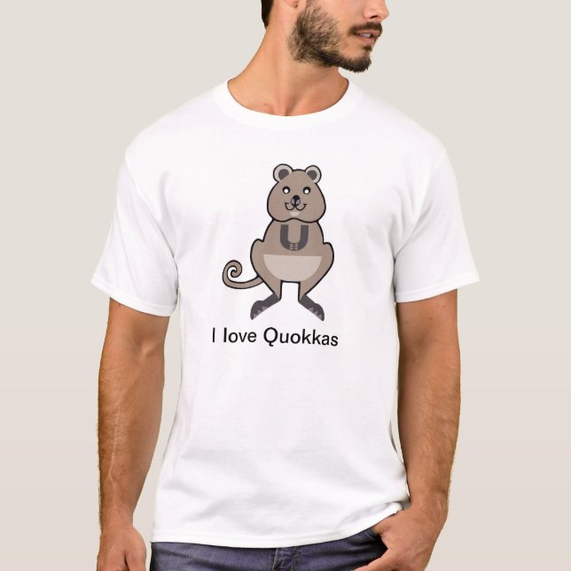 I kärlek QUOKKAS - Australien - Marsupial - Natur T Shirt (Framsida)