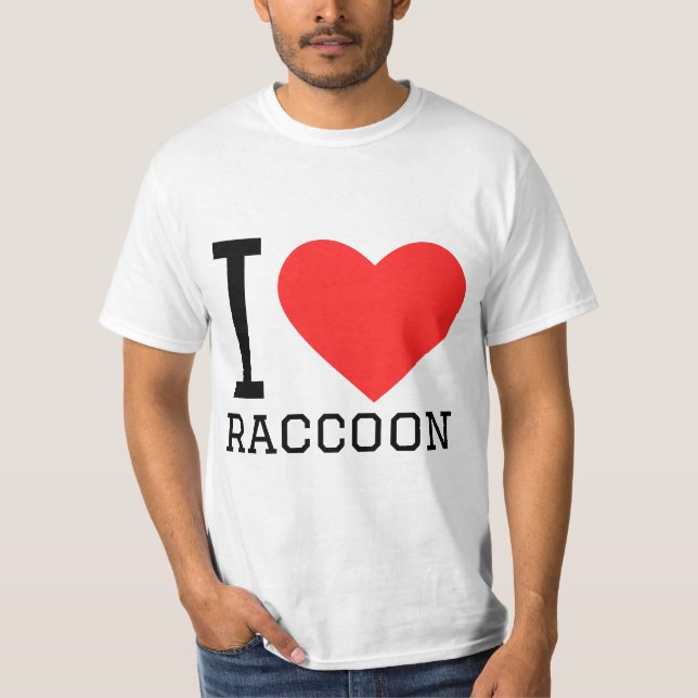 I kärlek raccoon t shirt (Framsida)