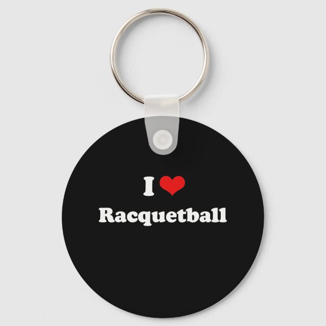 I Kärlek Racquetball Tshirt Nyckelring (Framsida)
