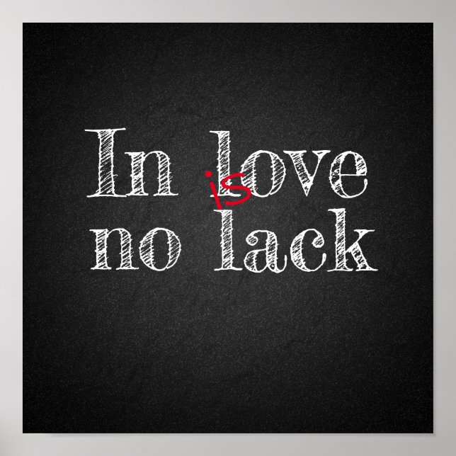 I kärlek råder ingen brist på uppmuntran av träkol poster (Framsidan)