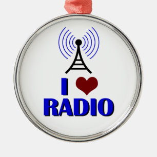 I Kärlek Radio Julgransprydnad Metall