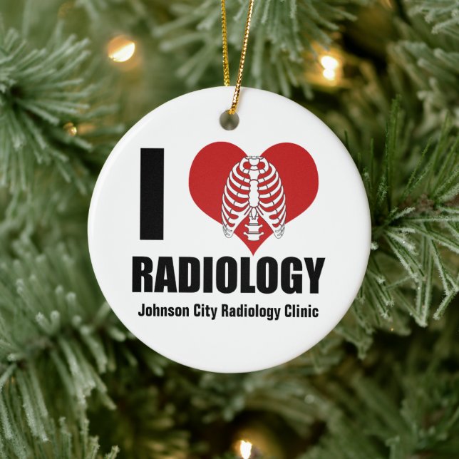 I Kärlek Radiology Anpassningsbar Radiolog Jul Julgransprydnad Keramik (Träd)