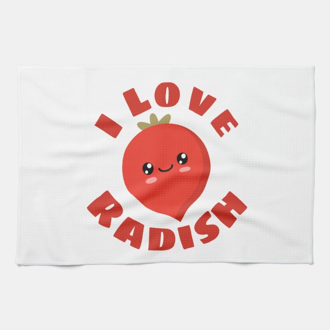 I kärlek Radish Kökshandduk (Horisontell)