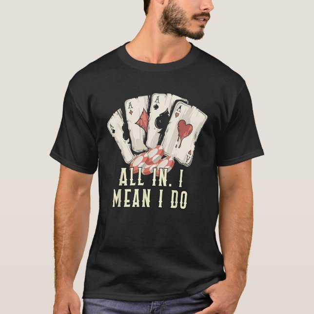 I Kärlek Rainbow Flops Poker Card Poker Player T Shirt (Framsida)