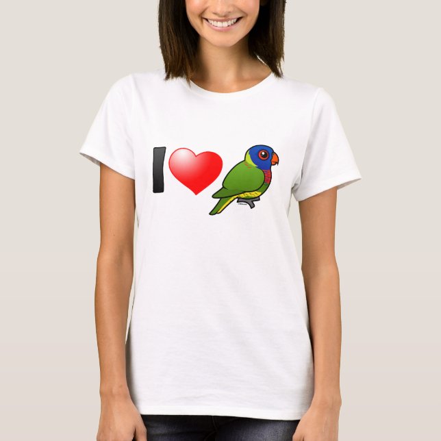 I Kärlek Rainbow Lorikeets Tee Shirt (Framsida)