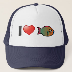 I Kärlek Rainbow Parrotfish Truckerkeps