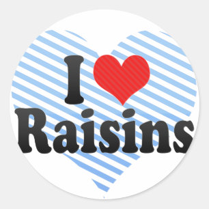 I Kärlek Raisins Runt Klistermärke