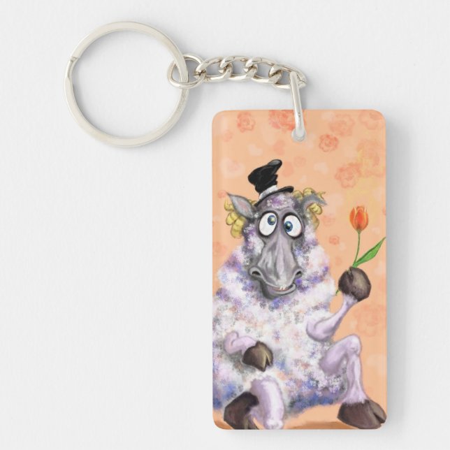 I Kärlek Ram Keychain - gentleman (Framsidan)