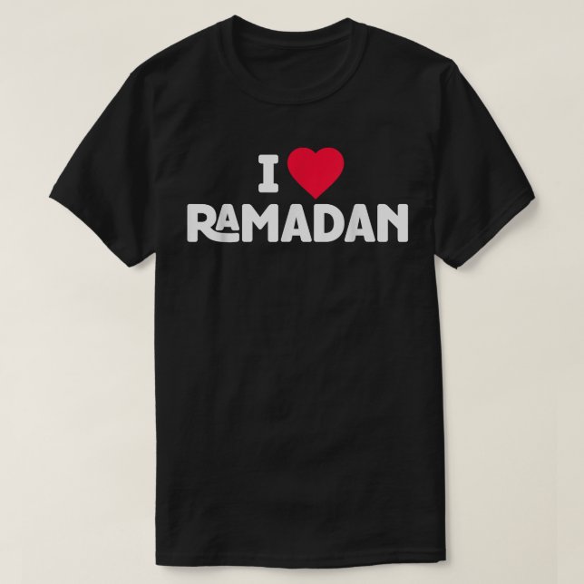 I Kärlek Ramadan Eid Mubarak Islamic Ramadan T Shirt (Design framsida)