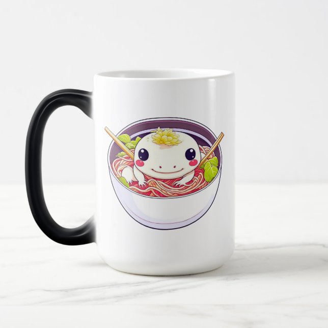 I Kärlek Ramen Axolotl Pun Magisk Mugg (Vänster)