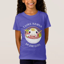I Kärlek Ramen Axolotl Pun T Shirt