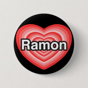 I kärlek Ramon. Jag kärlek du Ramon. Hjärta Knapp