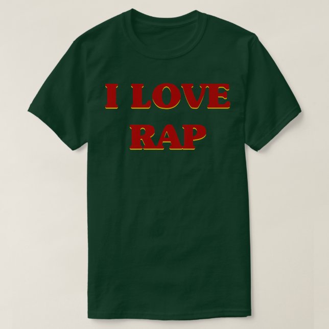I Kärlek Rap Music T Shirt (Design framsida)