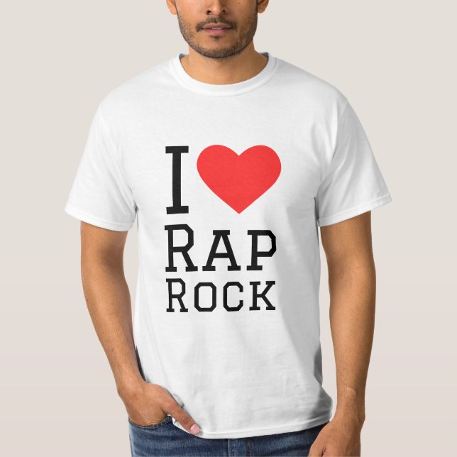 I kärlek rap sten t shirt (Framsida)