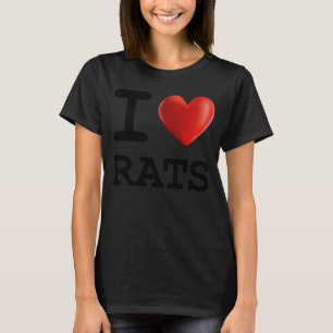 I Kärlek RÅTTOR Animal Pet Heart T Shirt