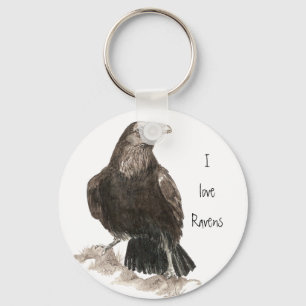 I kärlek Ravens Keychain Nyckelring