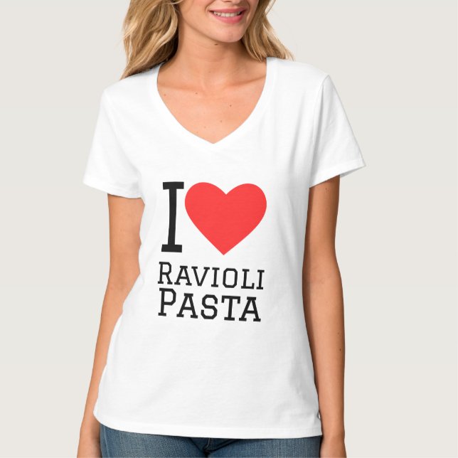 I kärlek ravioli pasta t shirt (Framsida)