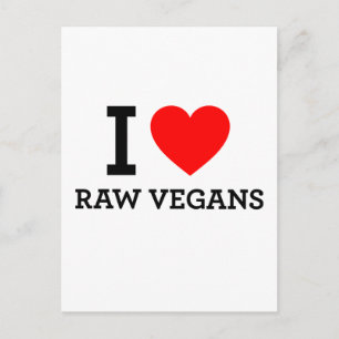 I Kärlek Raw Vegans Vykort