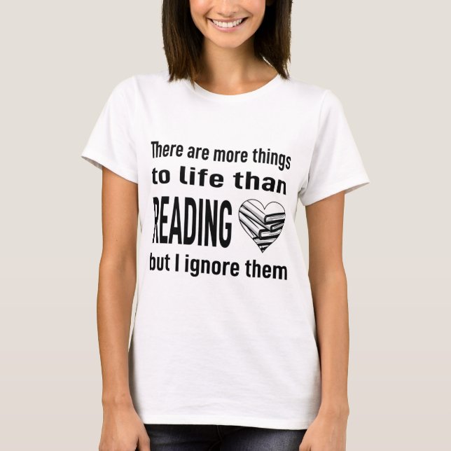I Kärlek Reading Bok Älskare Reder Librarian Lärar T Shirt (Framsida)