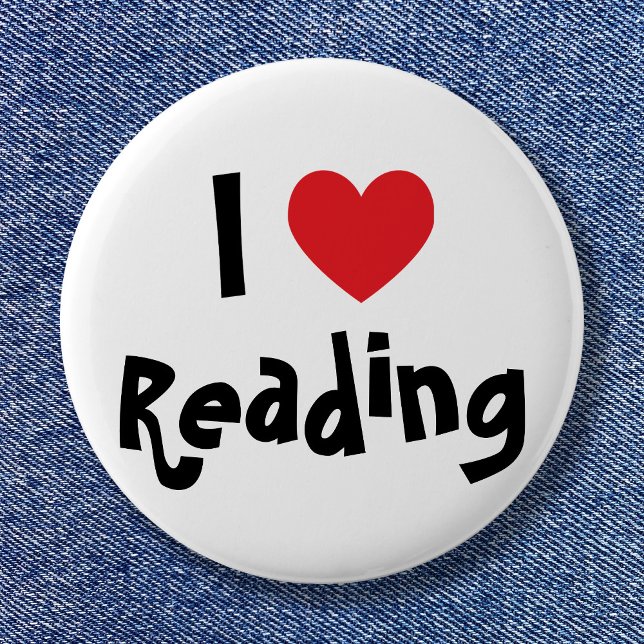 I Kärlek Reading Knapp (I Love Reading Button)