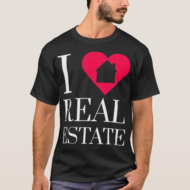 I Kärlek Real Gods Agent Investor Mortgage Broker T Shirt (Framsida)