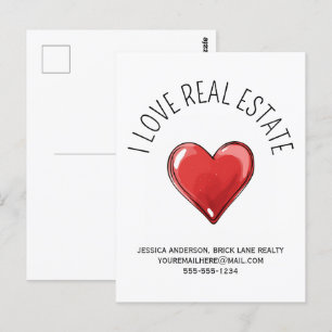 I Kärlek Real Gods Promotive Heart Vykort