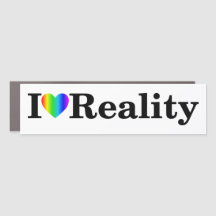 I kärlek Reality Rainbow Car Magnet