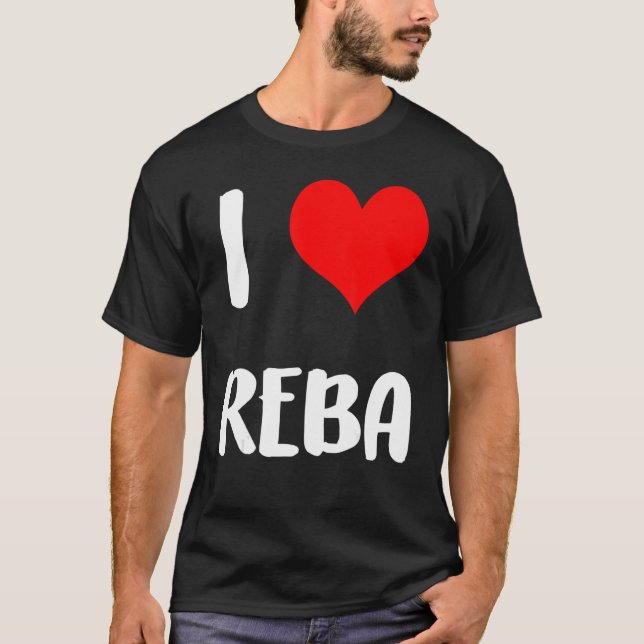 I kärlek REBA valentine guy Hjärtat Anniårsdag 6 T Shirt (Framsida)