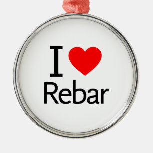 I Kärlek Rebar Julgransprydnad Metall