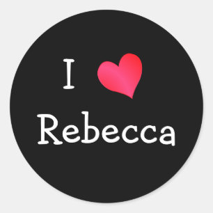 I Kärlek Rebecca Runt Klistermärke