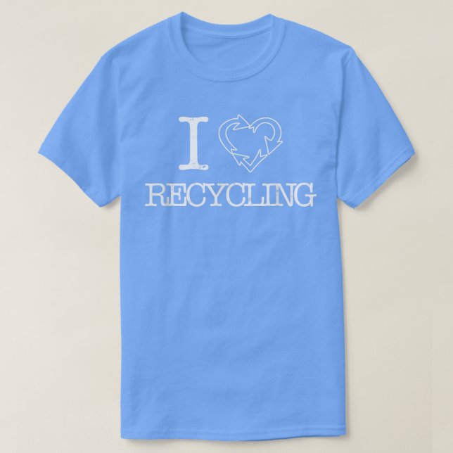 I Kärlek Recycling Climate Change Earth Day Scienc T Shirt (Design framsida)