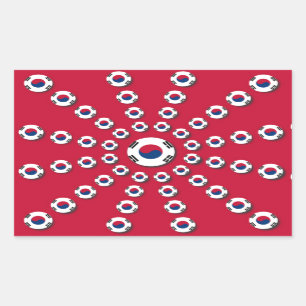 I kärlek Red Rektangulärt Klistermärke