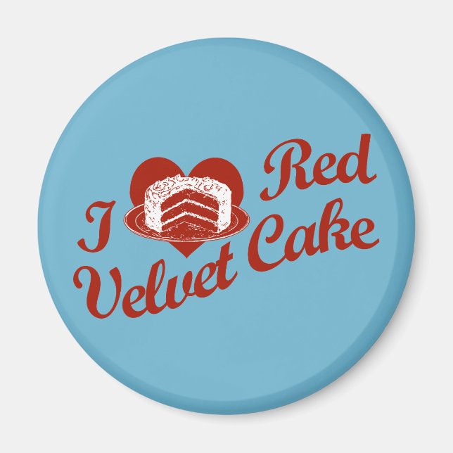 I Kärlek Red Velvet Cake Magnet (Framsidan)