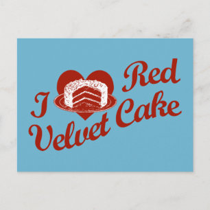 I Kärlek Red Velvet Cake Vykort
