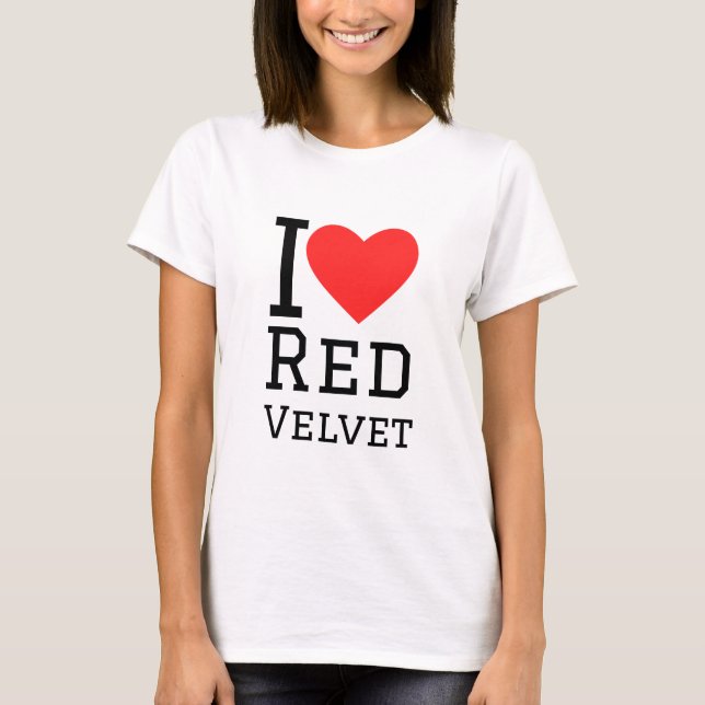 I kärlek Red velvet T Shirt (Framsida)