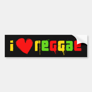 I Kärlek Reggae Bildekal
