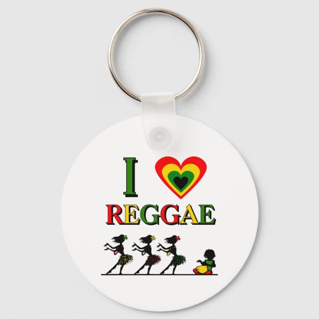 I Kärlek Reggae Nyckelring (Framsida)