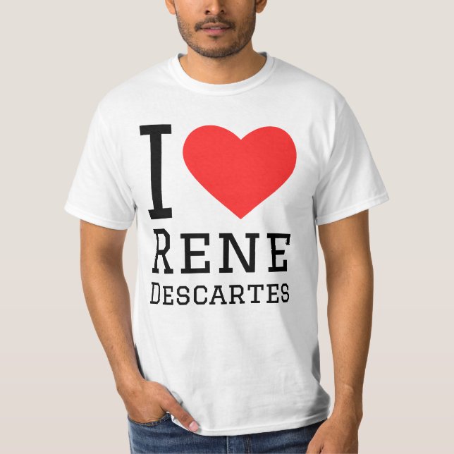 I kärlek Rene Descartes T Shirt (Framsida)