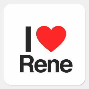 i kärlek rene fyrkantigt klistermärke