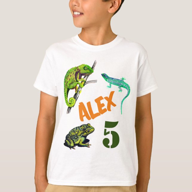 I kärlek reptiles-födelsedagen! T-Shirt (Framsida)