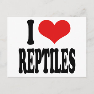 I Kärlek Reptiles Vykort