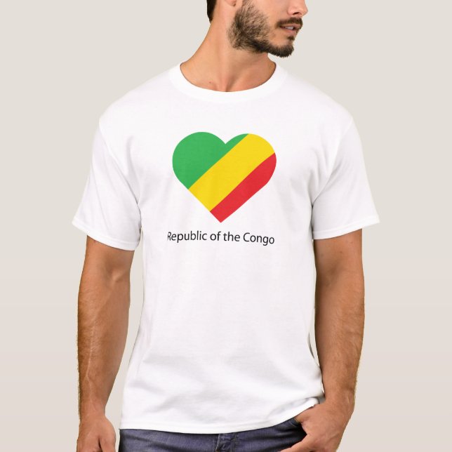 I Kärlek Republiken Kongo T Shirt (Framsida)