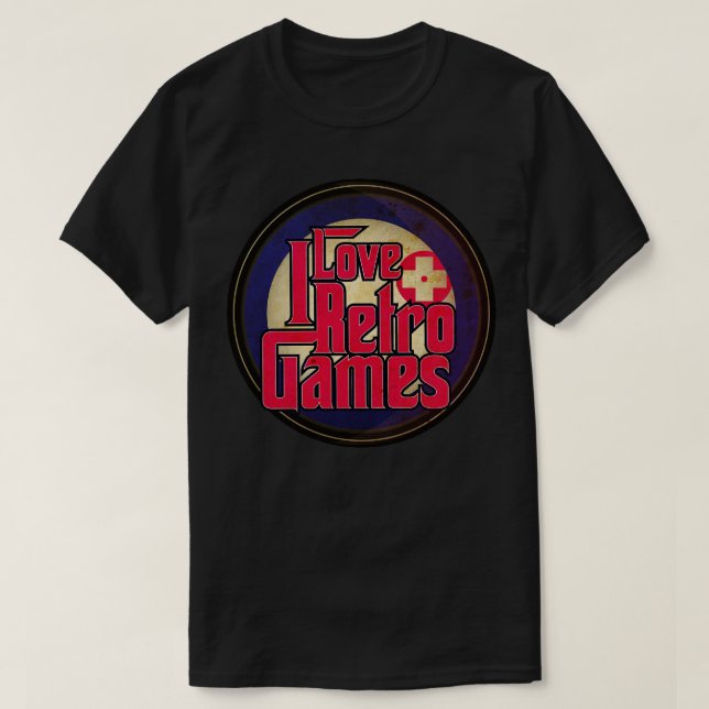 I Kärlek Retro-videospel T Shirt (Design framsida)