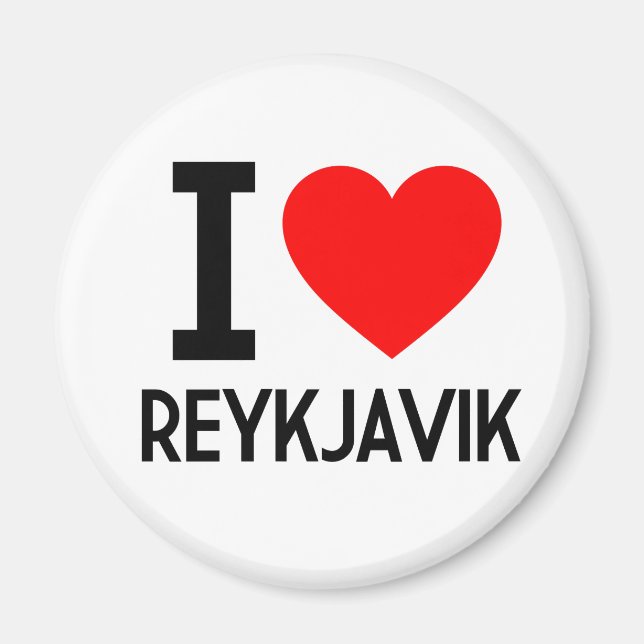 I Kärlek Reykjavik Magnet (Framsidan)