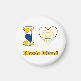 I KÄRLEK RHODE ISLAND MAGNET