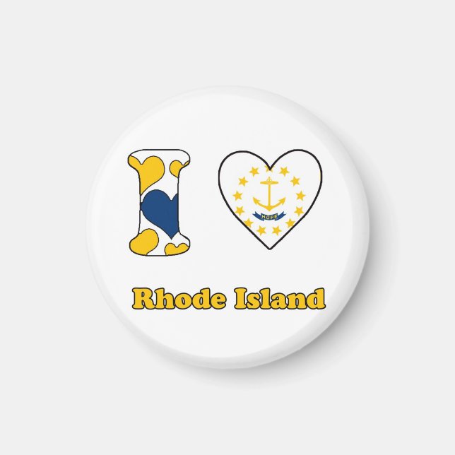 I KÄRLEK RHODE ISLAND MAGNET (Framsidan)