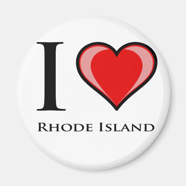 I KÄRLEK RHODE ISLAND MAGNET (Framsidan)