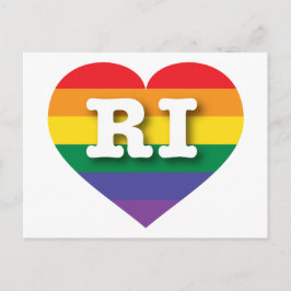 I Kärlek Rhode island Rainbow Heart Vykort