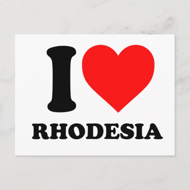 I kärlek Rhodesia-vykort Vykort (Framsida)