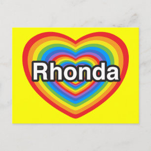 I kärlek Rhonda. Jag kärlek du Rhonda. Hjärta Vykort